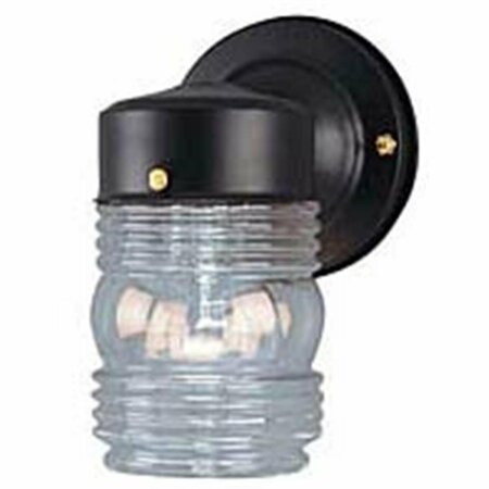 BRILLIANTBULB Black One Light Exterior Jelly Jar Light - Black BR3004103